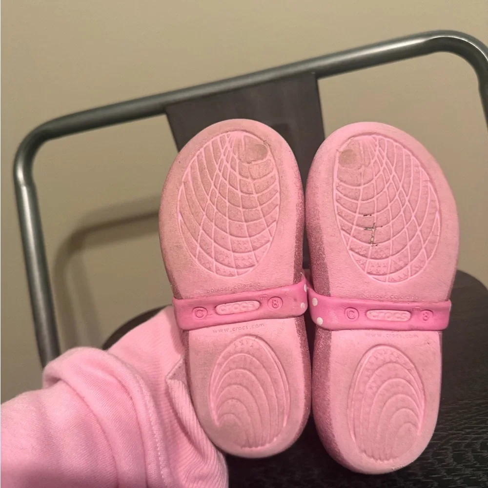 CROCS Pink Glitter Minnie Mouse Kids Shoes